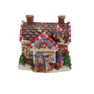 Christmas House Gingerfrost Land Tea Light Holder 4 Inches Tall and Wide